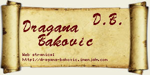 Dragana Baković vizit kartica